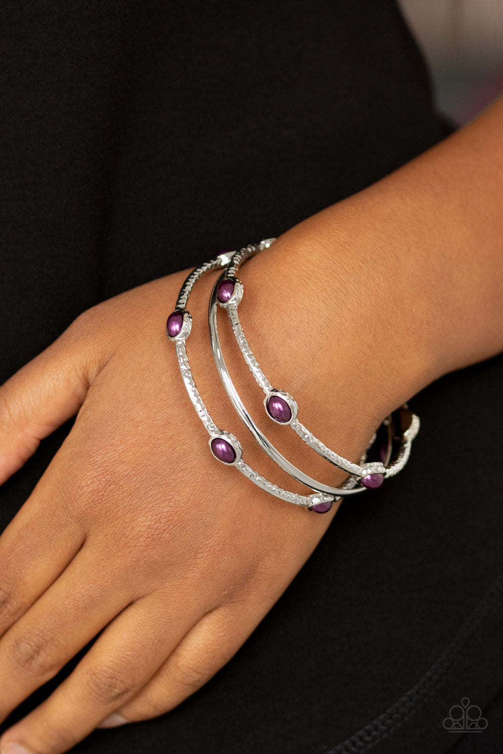 Bracelet, Sensitive Skin, Hypoallergenic Jewelry, purple, bangles