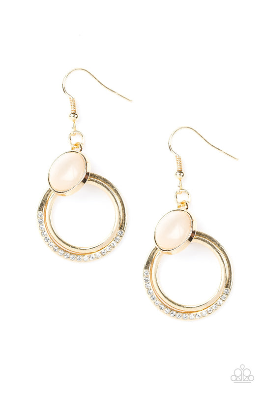 Paparazzi Dreamily Dreamland - Gold Earrings