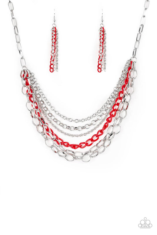 Paparazzi Color Bomb - Red Necklace