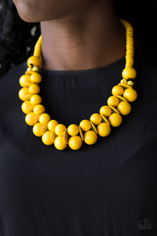 Paparazzi Caribbean Cover Girl - Yellow Necklace