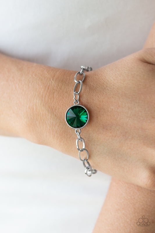 Paparazzi All Aglitter - Green Bracelet