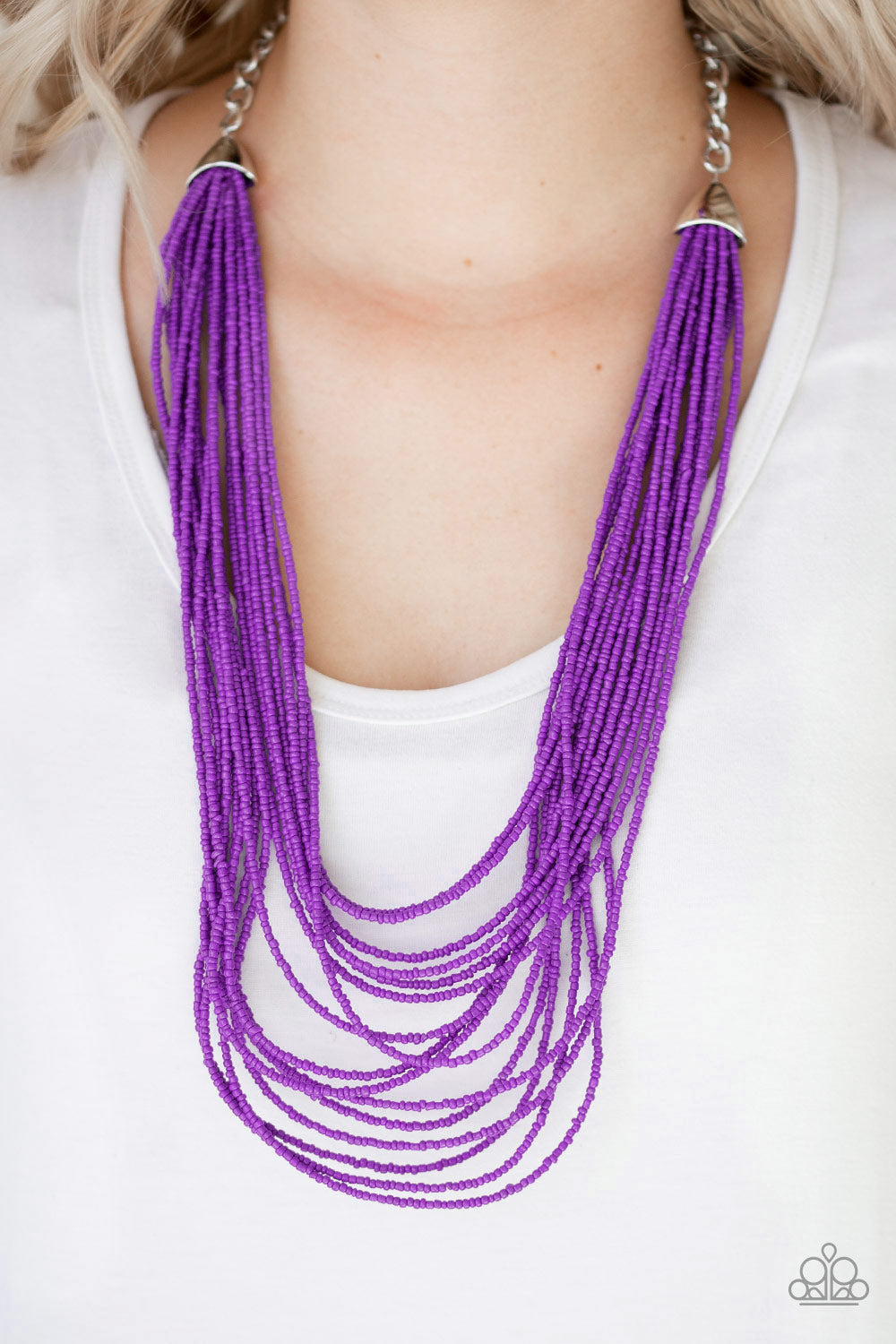 Paparazzi Peacefully Pacific - Purple Necklace