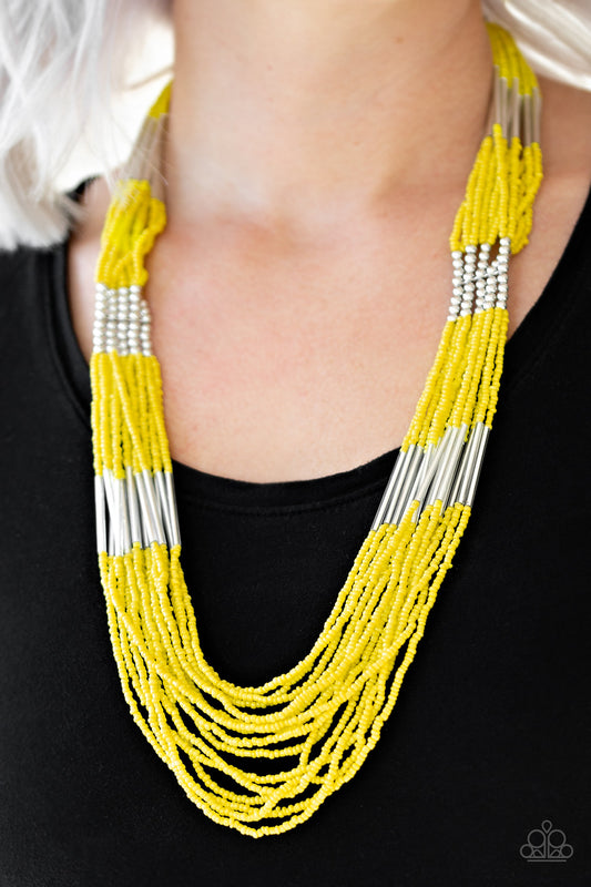 Paparazzi Let It BEAD - Yellow Necklace