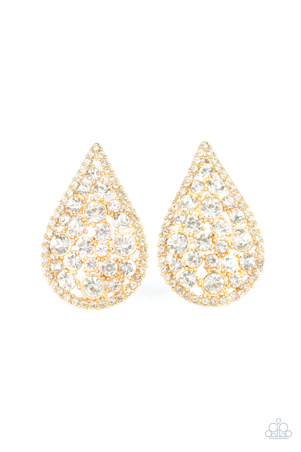 Paparazzi REIGN-Storm - Gold Earrings