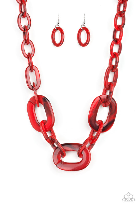 Paparazzi All In-VINCIBLE - Red Necklace