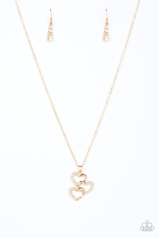 Paparazzi Heart of Hearts - Gold Necklace