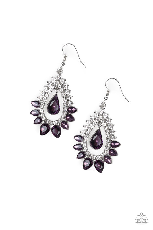 Paparazzi Boss Brilliance - Purple Earrings