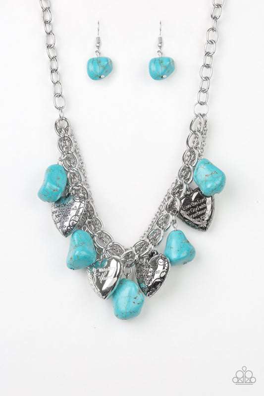 Paparazzi Change Of Heart - Blue Necklace