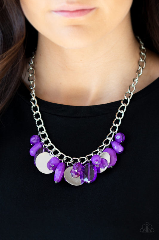 Necklace, Sensitive Skin, Hypoallergenic Jewelry, beads, purple