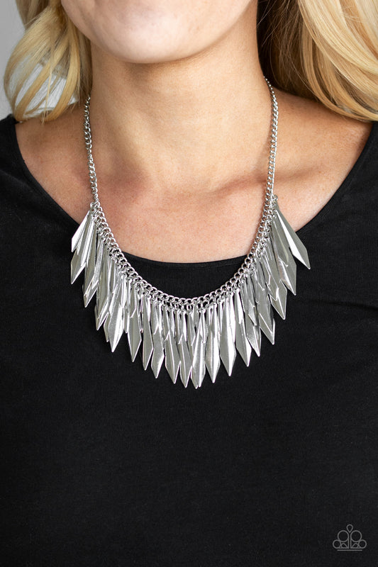 Paparazzi The Thrill-Seeker - Silver Necklace