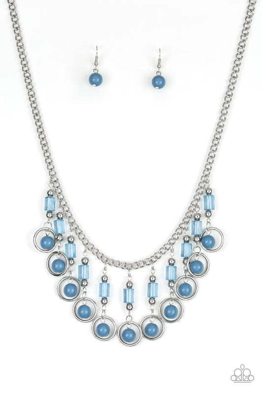 Necklace, Sensitive Skin, Hypoallergenic Jewelry, blue, beads
