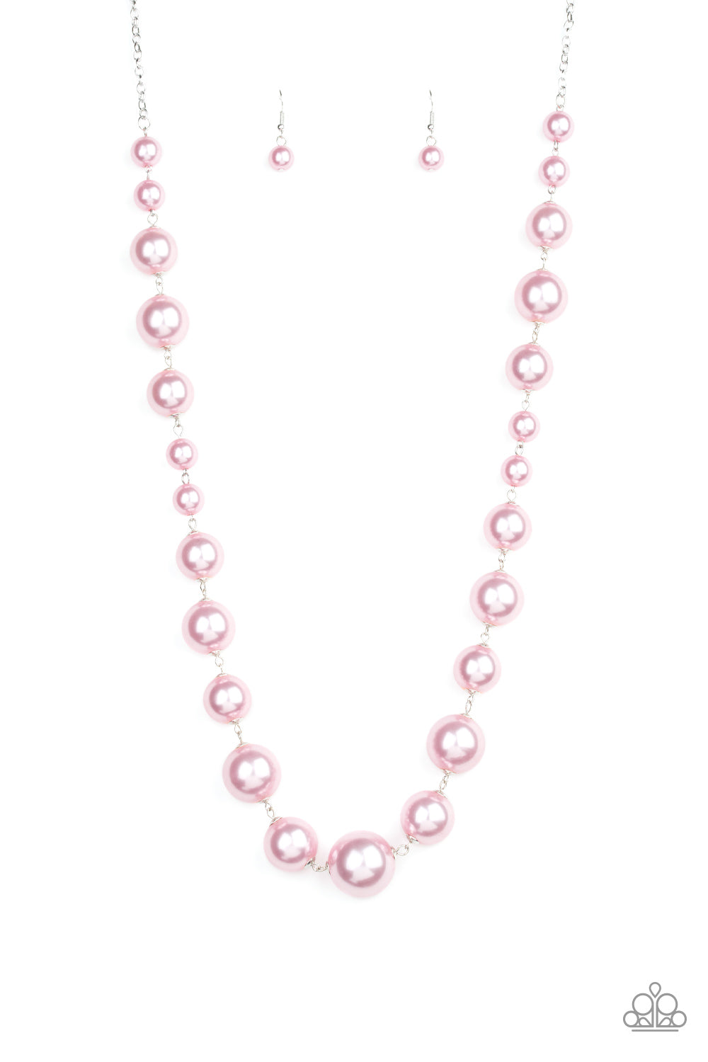 Necklace, Sensitive Skin, Hypoallergenic Jewelry, Pink, Pearls