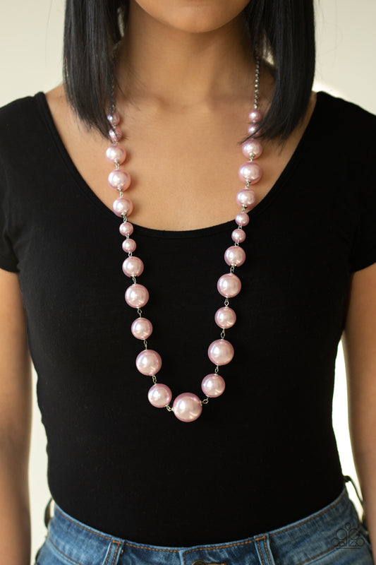 Necklace, Sensitive Skin, Hypoallergenic Jewelry, Pink, Pearls