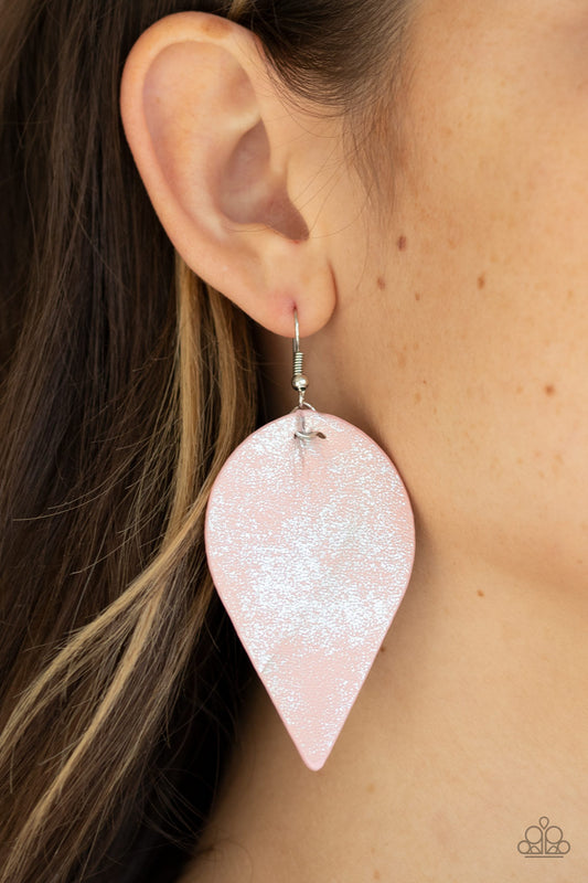 Paparazzi Enchanted Shimmer - Pink Earrings