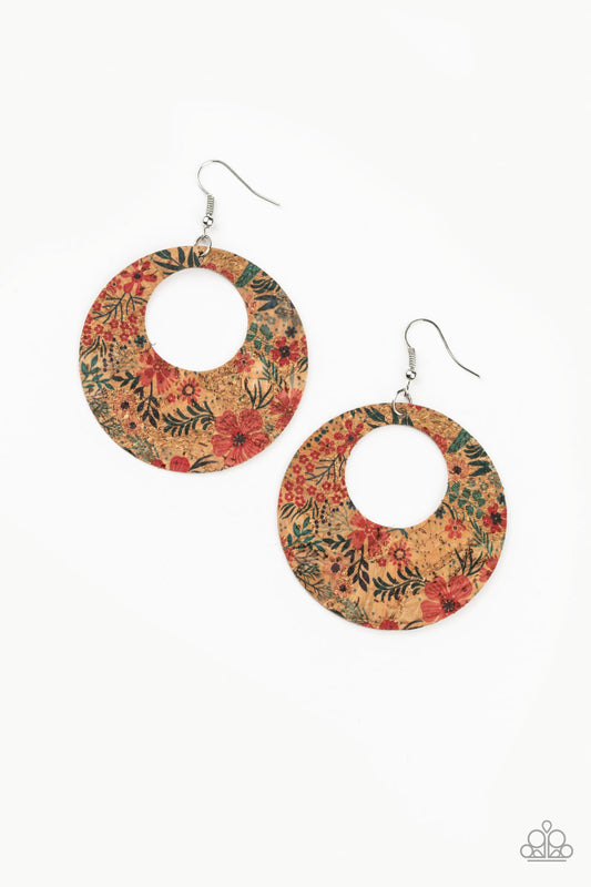 Paparazzi Put A Cork In It - Red Earrings