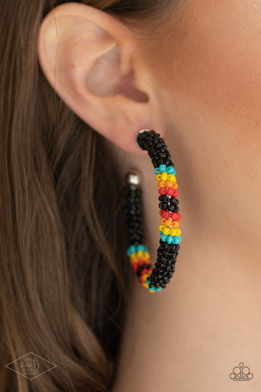 Earrings, Sensitive Ears, Sensitive Skin, Hypoallergenic Jewelry, multi, seed bead, hoops