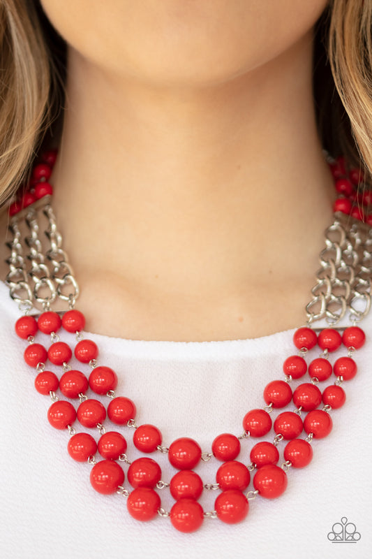 Paparazzi A La Vogue - Red Necklace