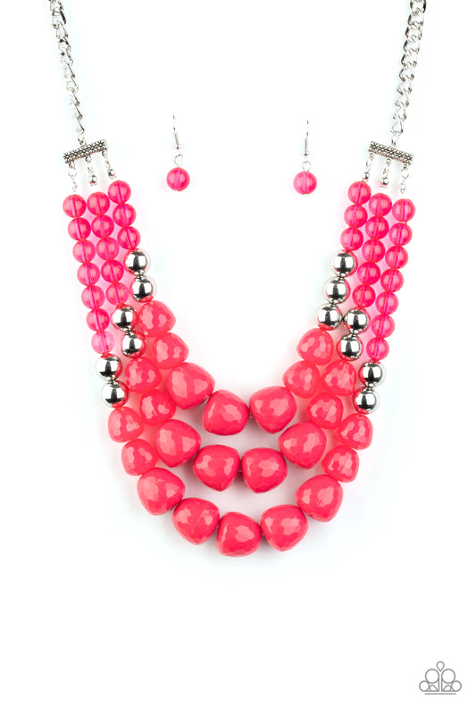 Paparazzi Forbidden Fruit - Pink Necklace