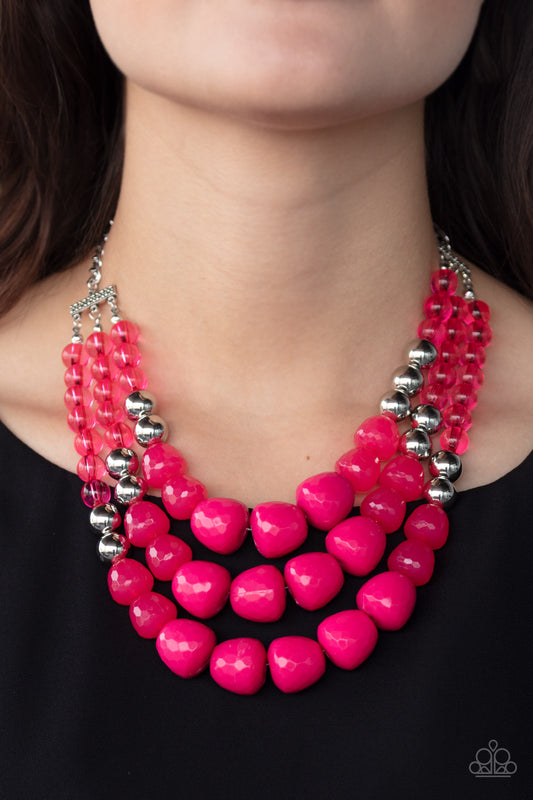 Paparazzi Forbidden Fruit - Pink Necklace