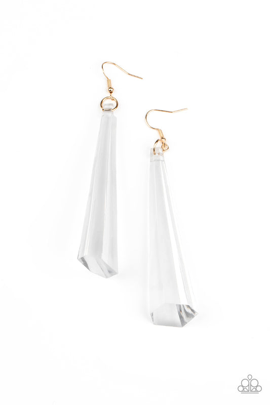 Paparazzi Break The Ice - Gold Earrings