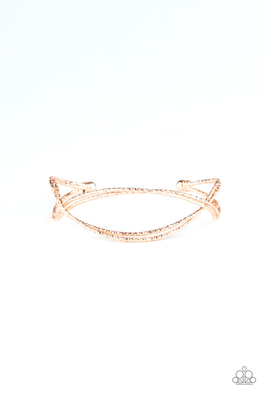 Paparazzi Bending Over Backwards - Rose Gold Bracelet