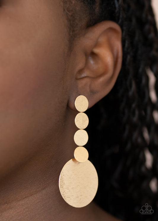 Paparazzi Idolized Illumination - Gold Earrings