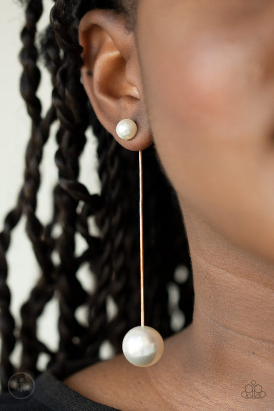 Paparazzi Extended Elegance - Gold Earrings