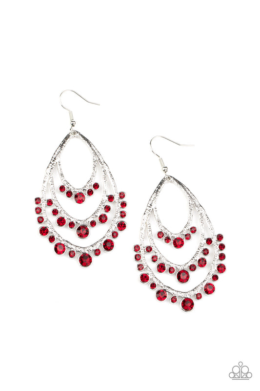 Paparazzi Break Out In TIERS - Red Earrings