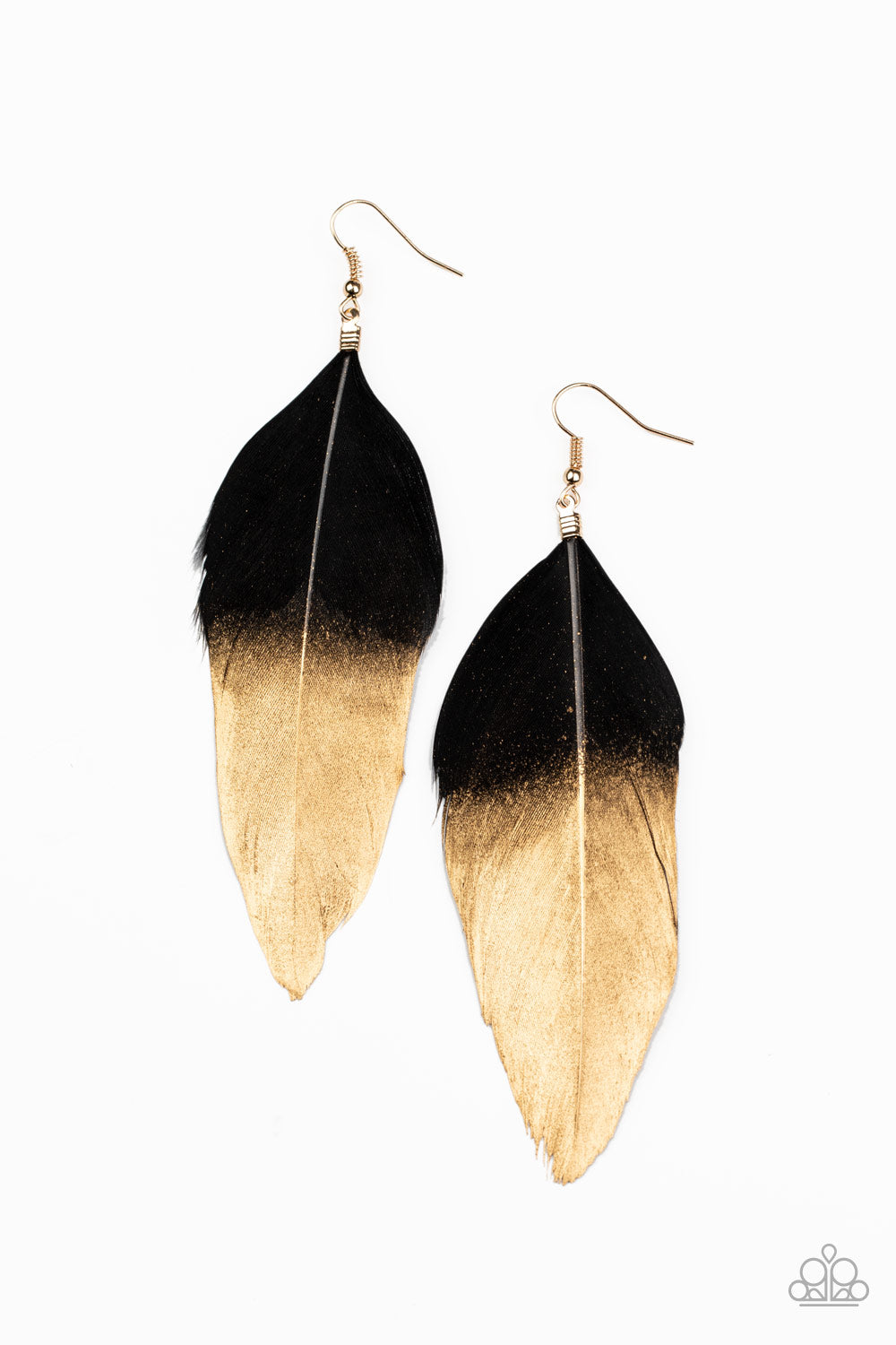 Paparazzi Fleek Feathers - Black Earrings