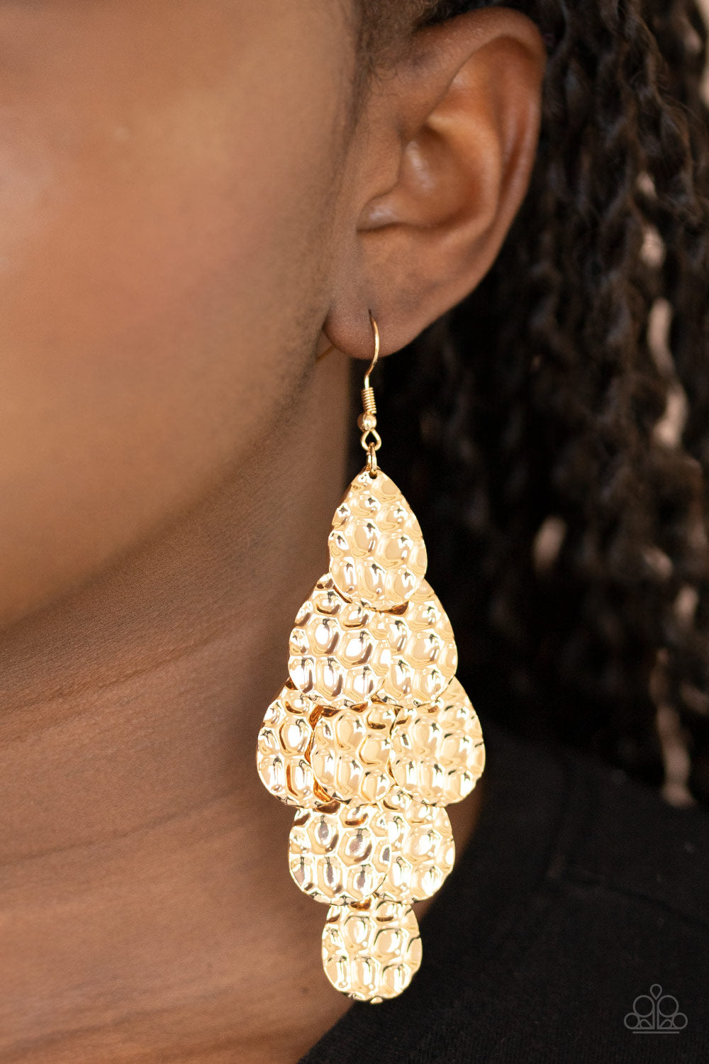 Earrings, Sensitive Ears, Sensitive Skin, Hypoallergenic Jewelry, gold, hammered metal