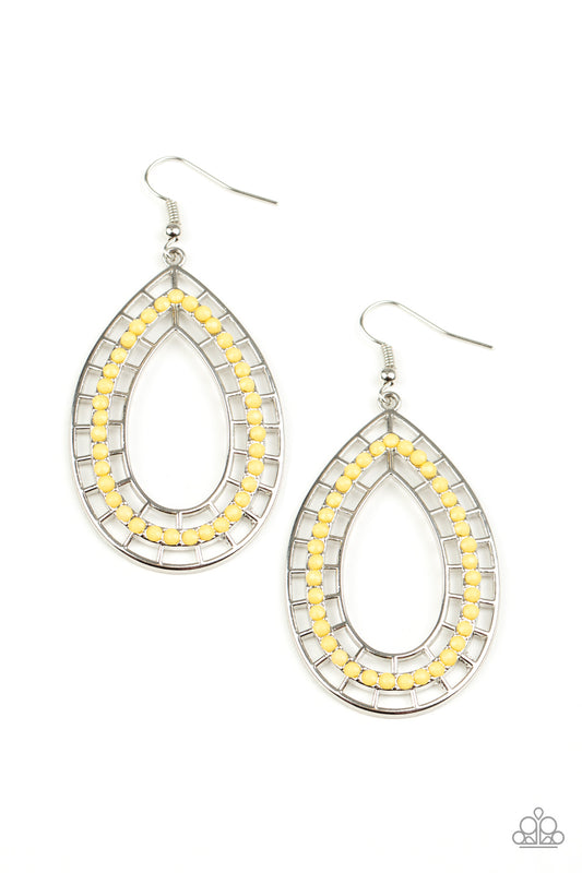 Paparazzi Fruity Fiesta - Yellow Earrings