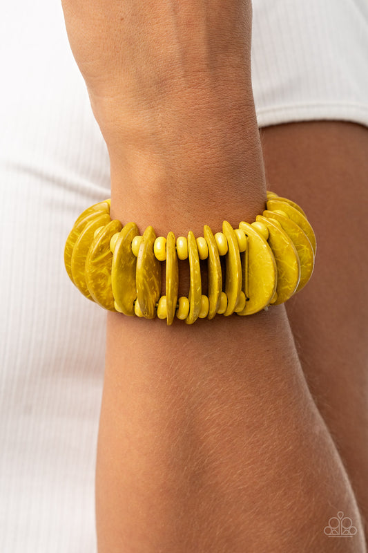 Paparazzi Tropical Tiki Bar - Yellow Bracelet