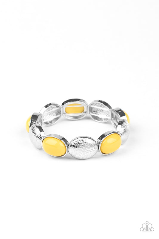 Paparazzi Decadently Dewy - Yellow Bracelet