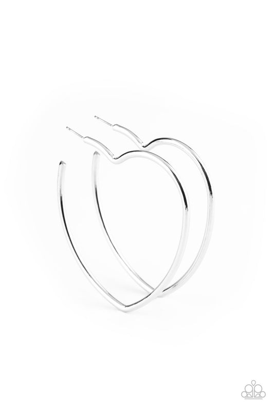 Paparazzi Heartbreaker Hustle - Silver Earrings