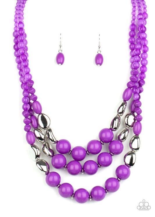 Paparazzi Flamingo Flamboyance - Purple Necklace