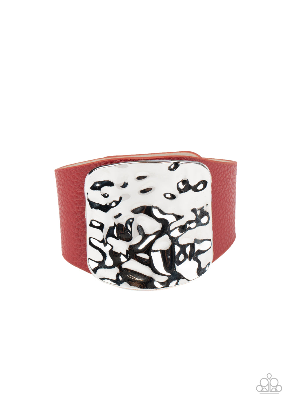 Bracelet, Sensitive Skin, Hypoallergenic Jewelry, red, leather band