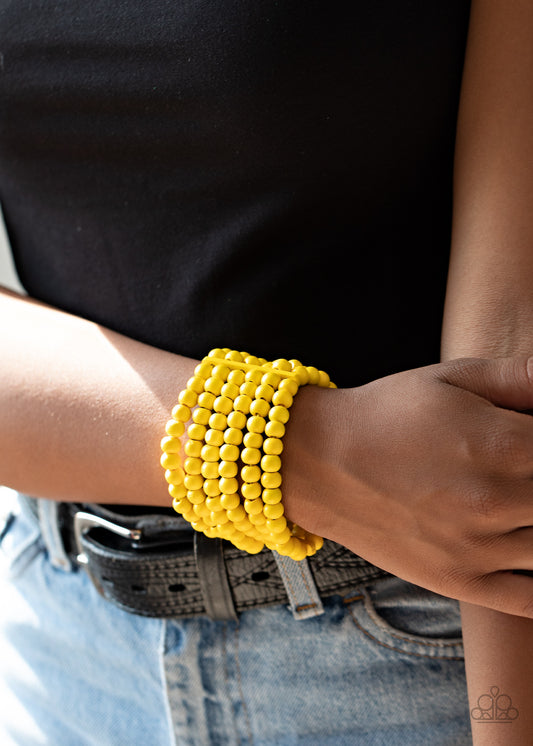 Paparazzi Diving in Maldives - Yellow Bracelet