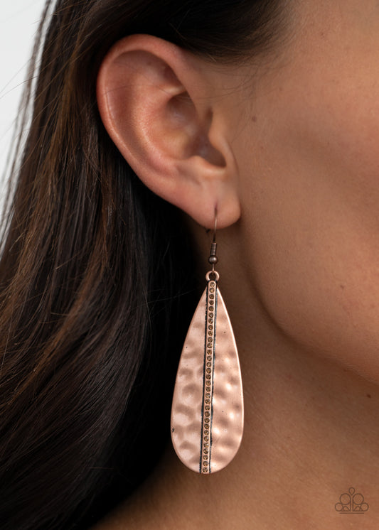 Paparazzi On The Up and UPSCALE - Copper Earrings