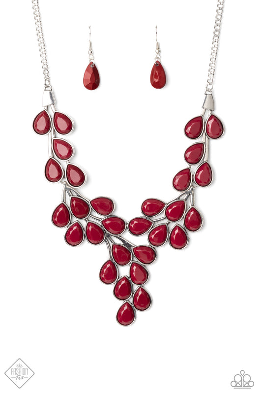 Paparazzi Eden Deity-Red Necklace