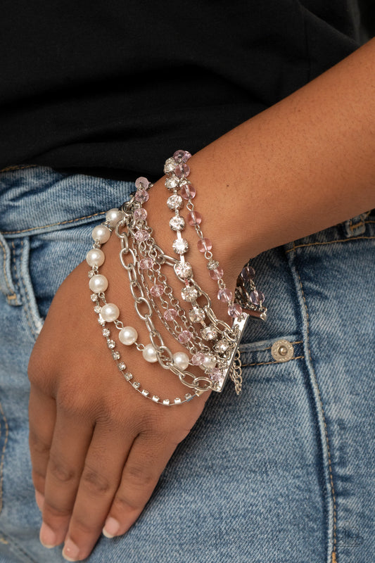 Paparazzi Heiress Hustle - Pink Bracelet
