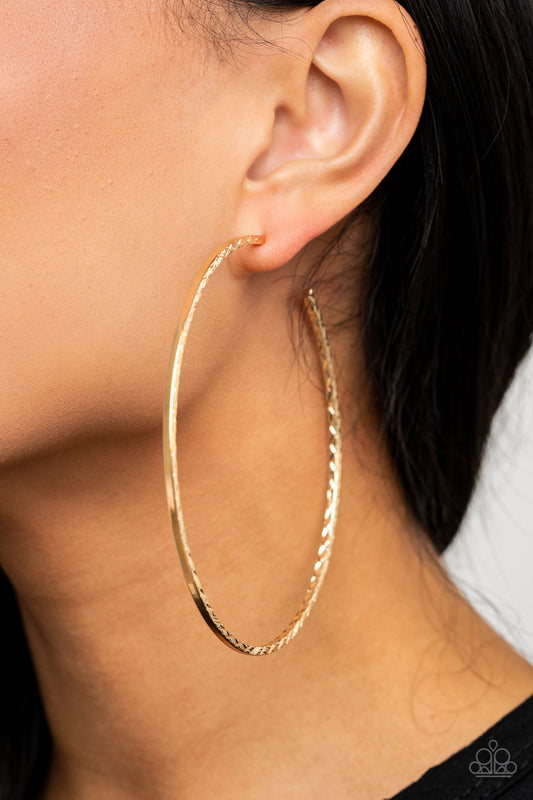 Paparazzi Diamondback Diva - Gold Earrings