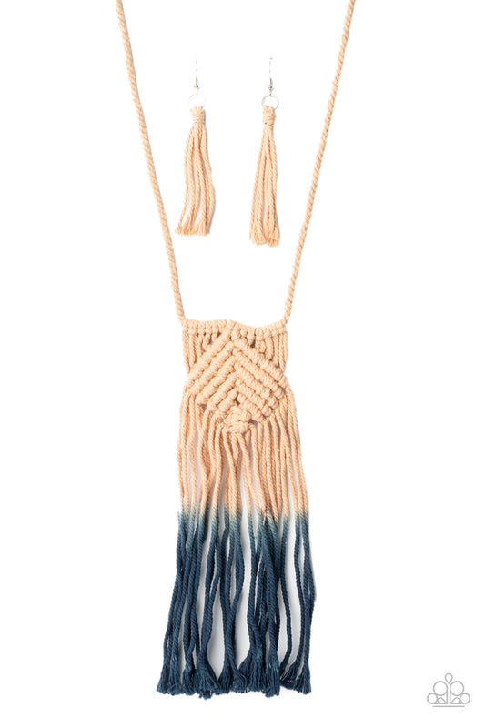 Paparazzi Look At MACRAME Now - Blue Necklace