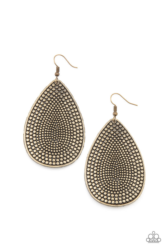 Paparazzi Artisan Adornment - Brass Earrings