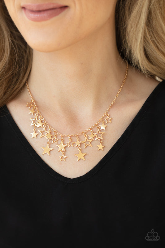 Necklace, Sensitive Skin, Hypoallergenic Jewelry, gold, stars