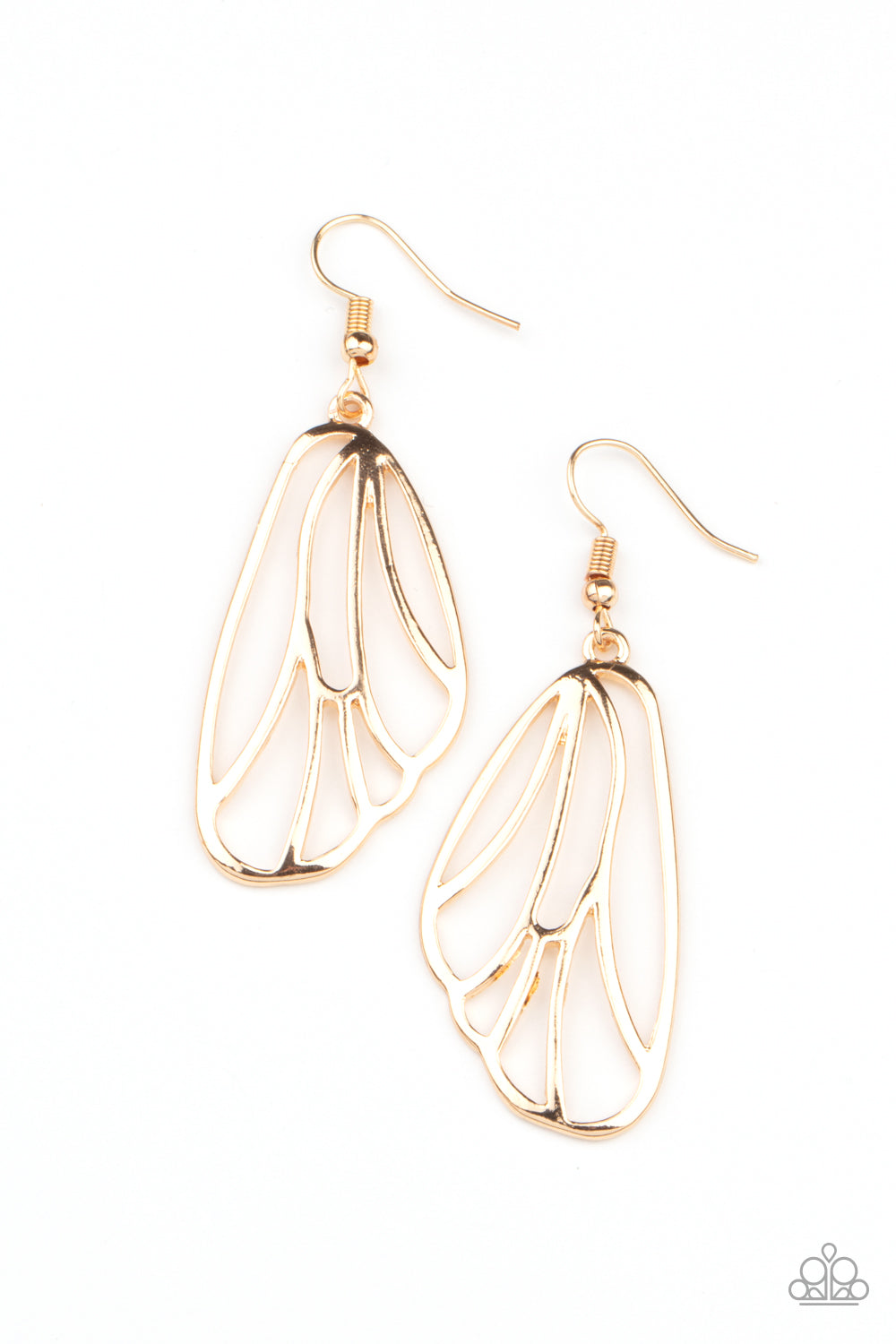 Paparazzi Turn Into A Butterfly - Gold Earrings
