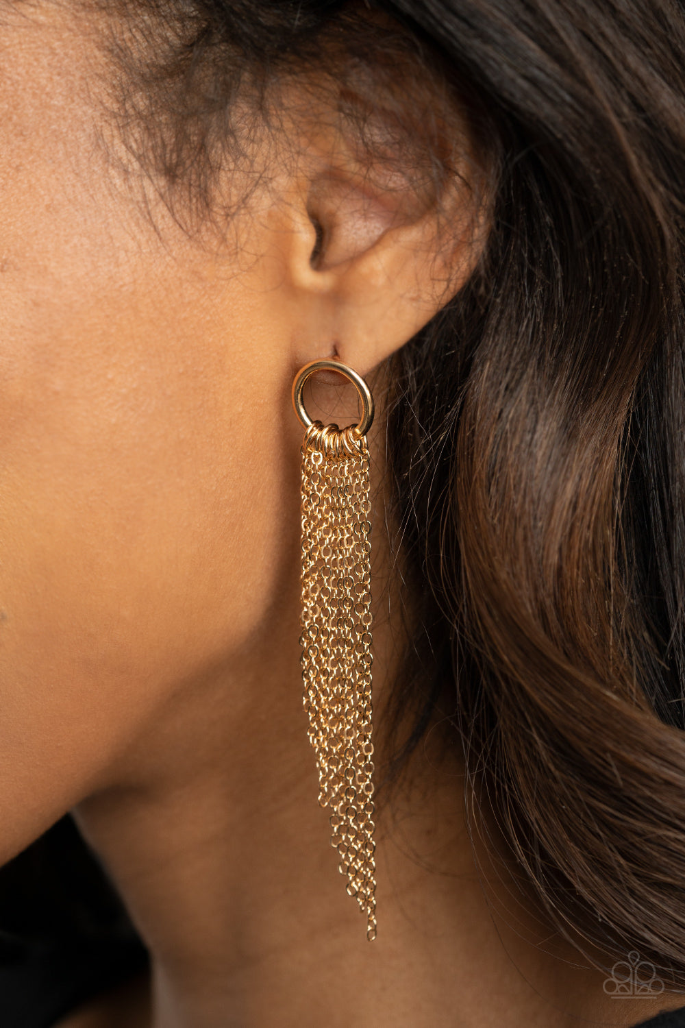gold dangle earrings for sensitive ears