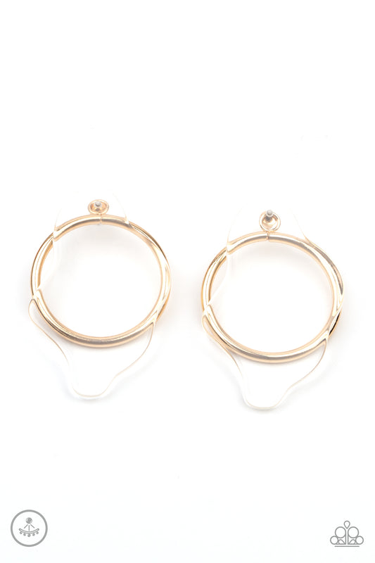 Paparazzi Clear The Way! - Gold Earrings