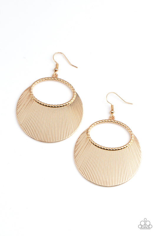 Paparazzi Fan Girl Glam - Gold Earrings