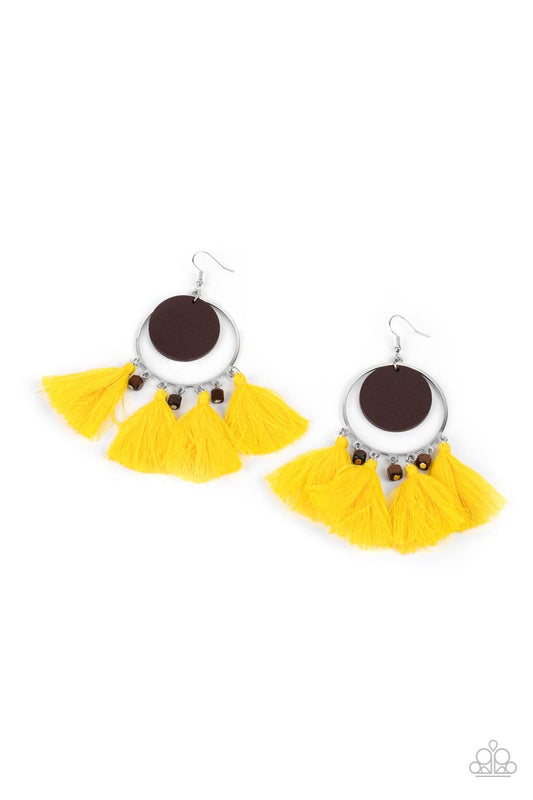 Paparazzi Yacht Bait - Yellow Earrings