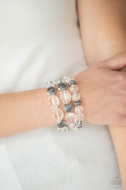 Bracelet, Sensitive Skin, Hypoallergenic Jewelry, white, stretchy bracelet